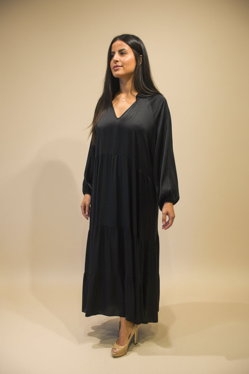Robe Longue Noire Bohème Chic