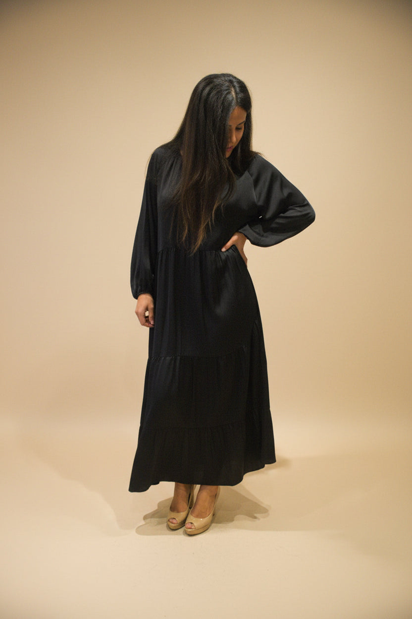 Robe Longue Noire Bohème Chic