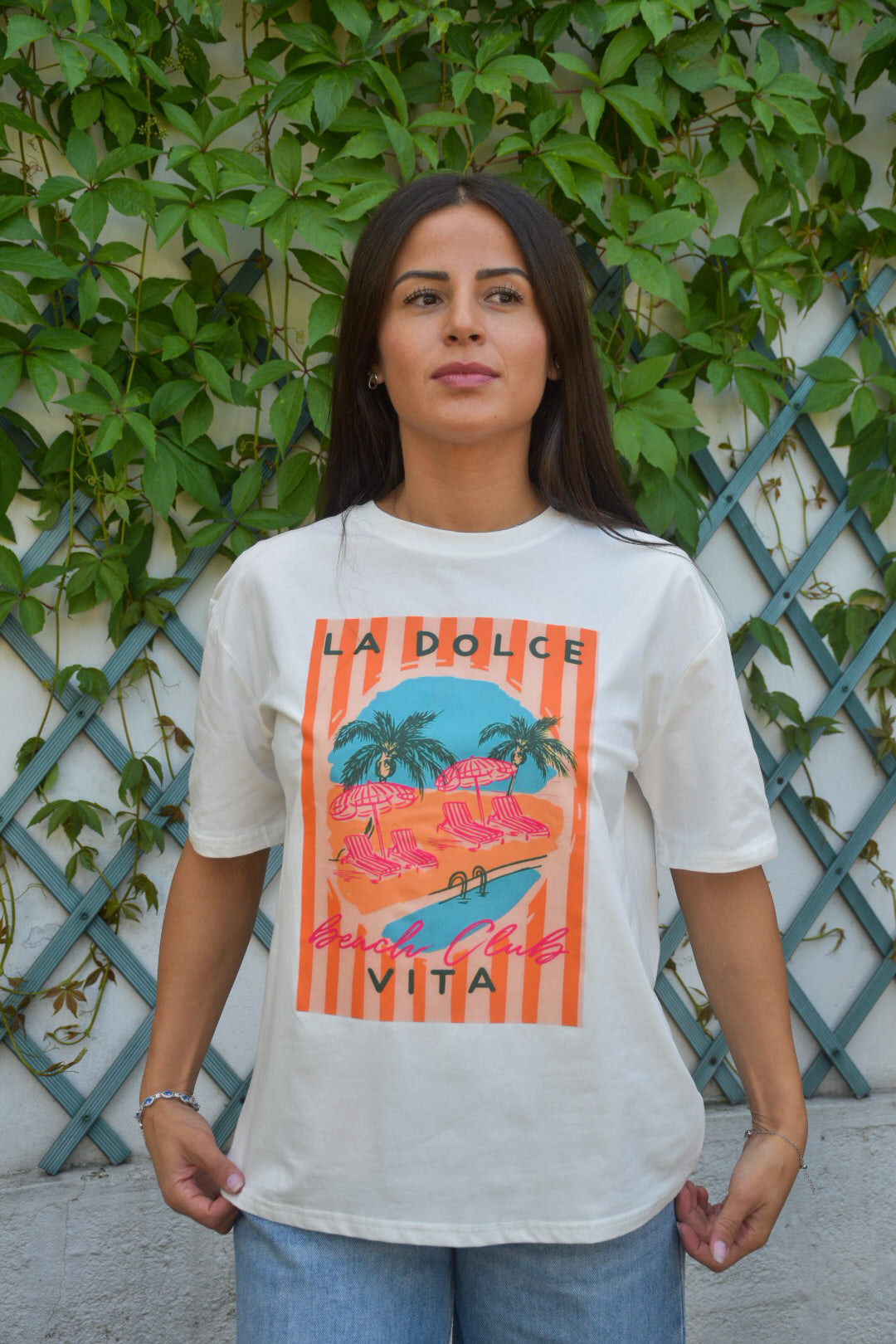 T-shirt “La Dolce Vita” – Blanc
