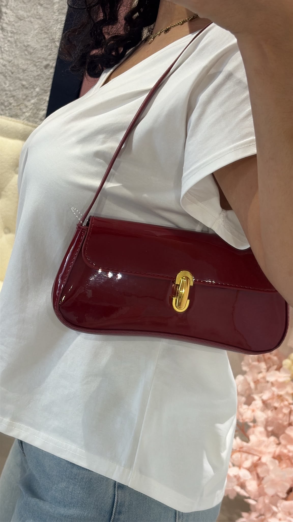 Sac Éléa Bordeaux Verni