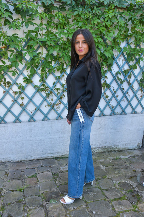 Chemise Satinée Noir