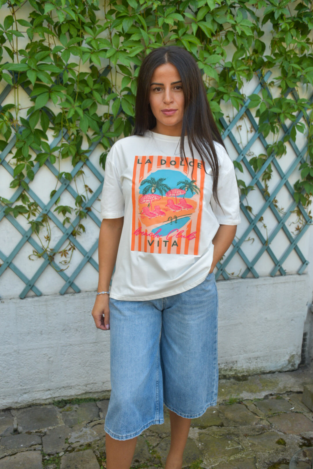 T-shirt “La Dolce Vita” – Blanc