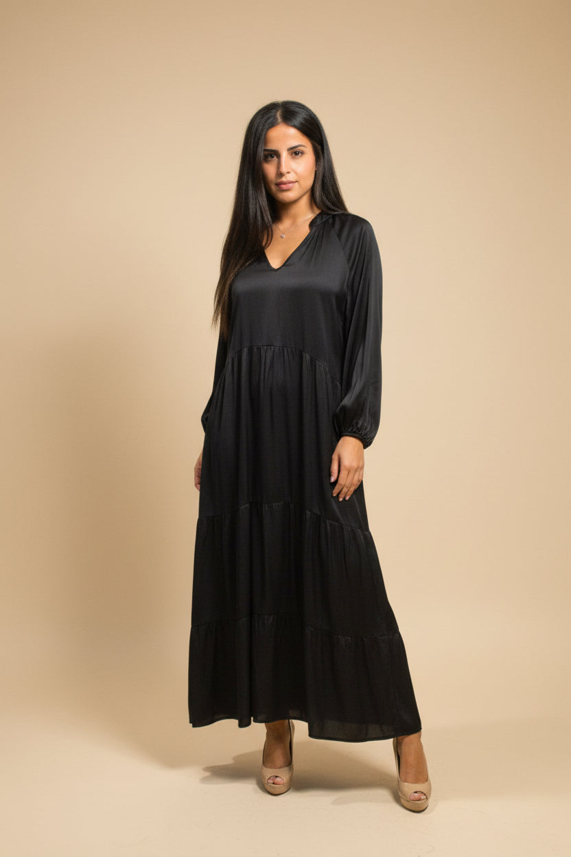 Robe Longue Noire Bohème Chic