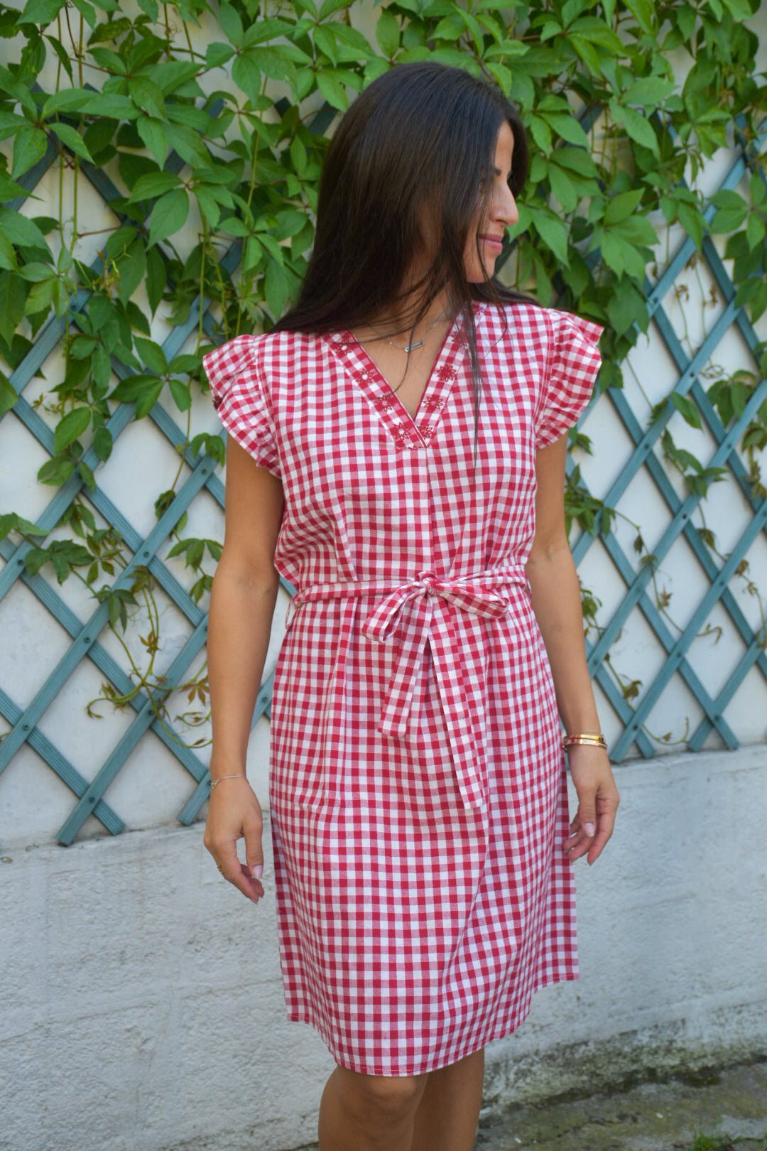 Robe Vichy Rouge “Dolce Vita”