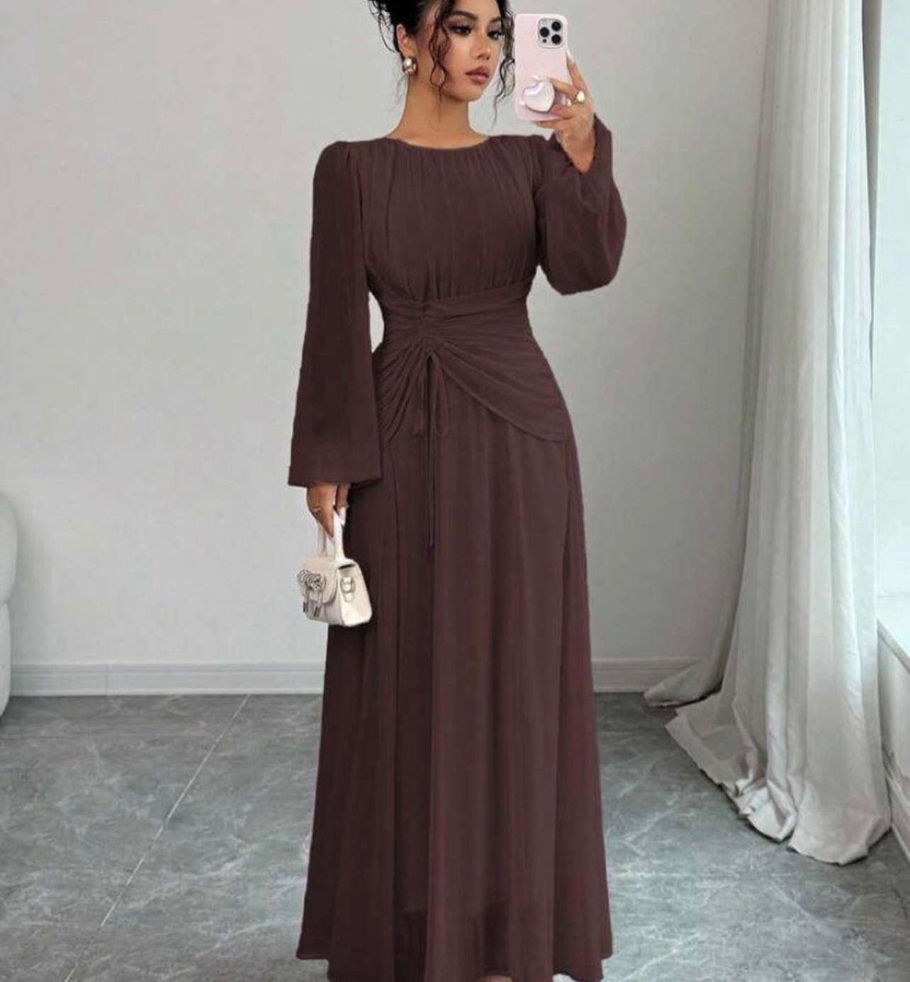 Robe Longue Marron