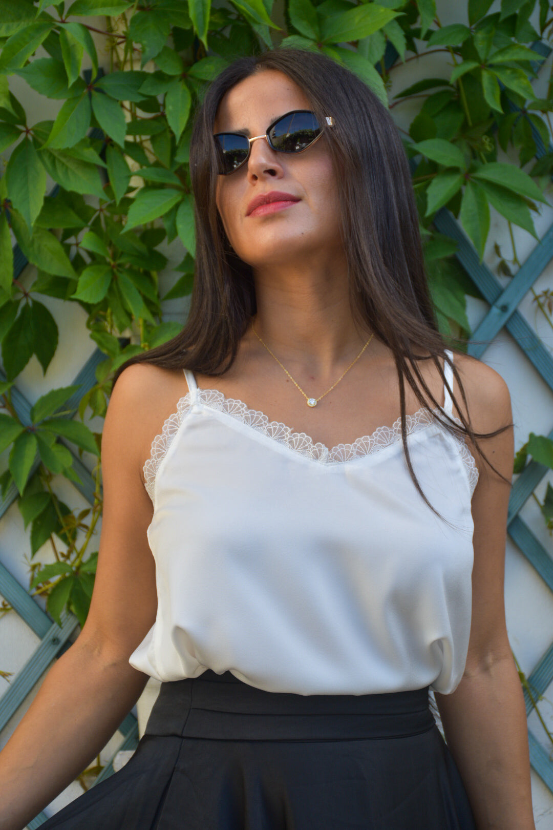 Top Satin élégance